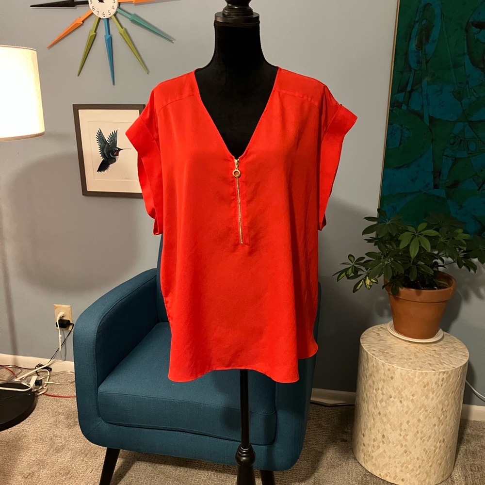Women’s Calvin Klein 3X Red Blouse